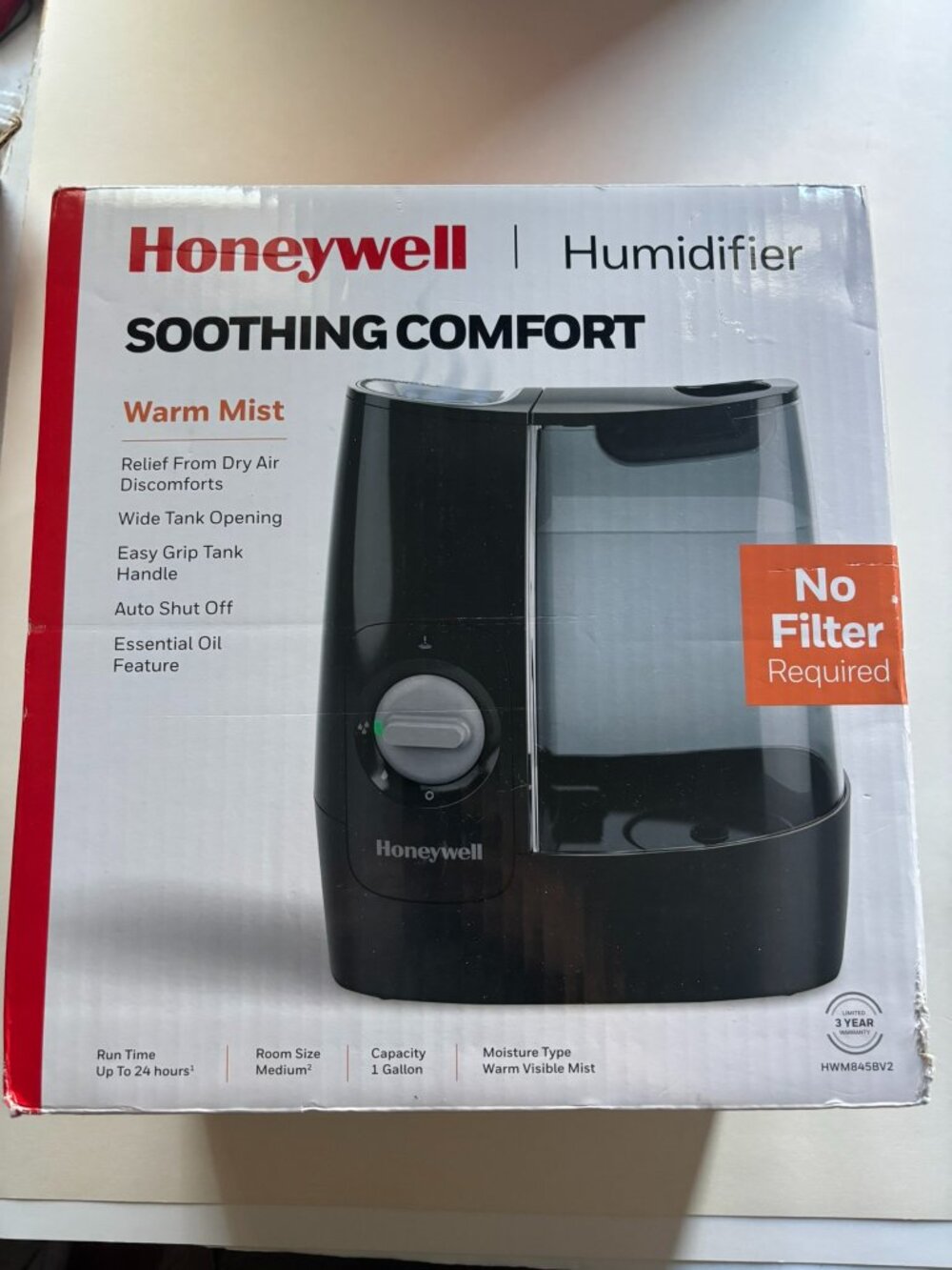 NEW Honeywell HWM845 Warm Mist Humidifier